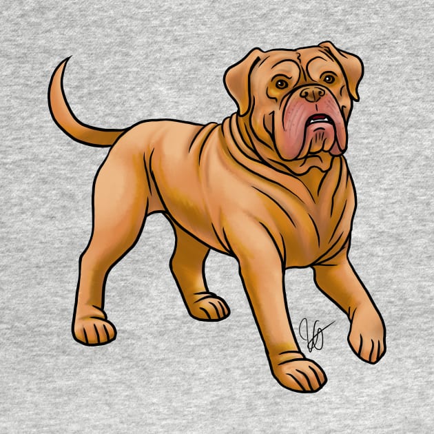 Dog - Dogue de Bordeaux - Red by Jen's Dogs Custom Gifts and Designs